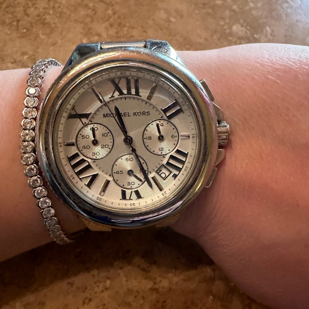 Large stainless steel Michael Kors watch